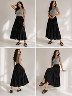 High Waisted Slimming A-Line Skirt