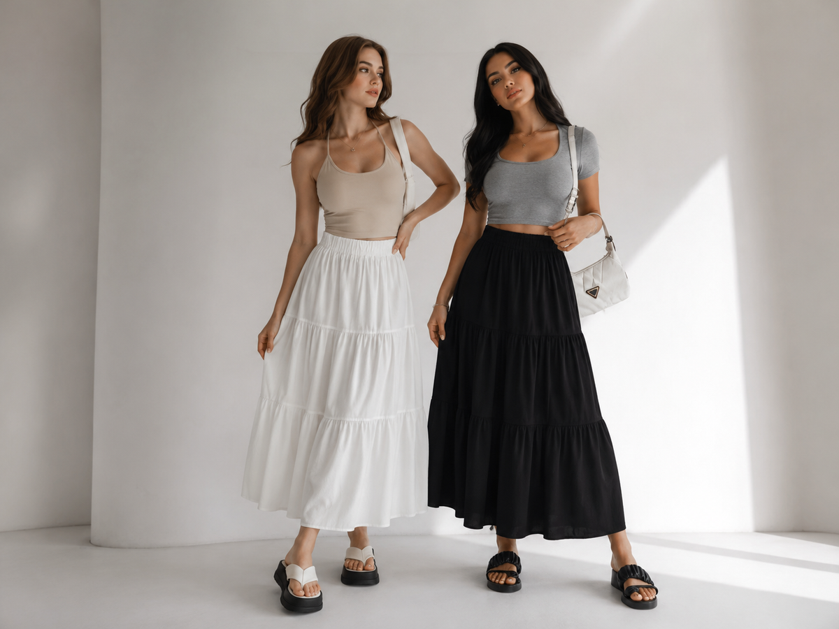 High Waisted Slimming A-Line Skirt