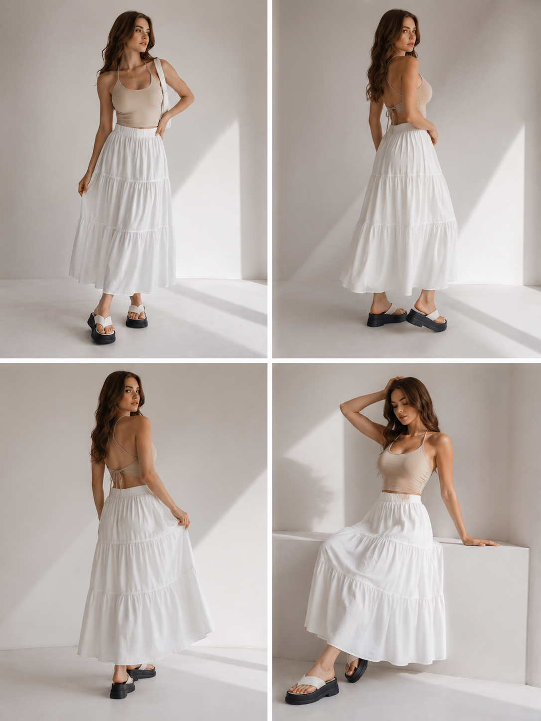 High Waisted Slimming A-Line Skirt