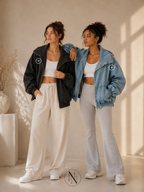 Loose Denim Hooded Coat